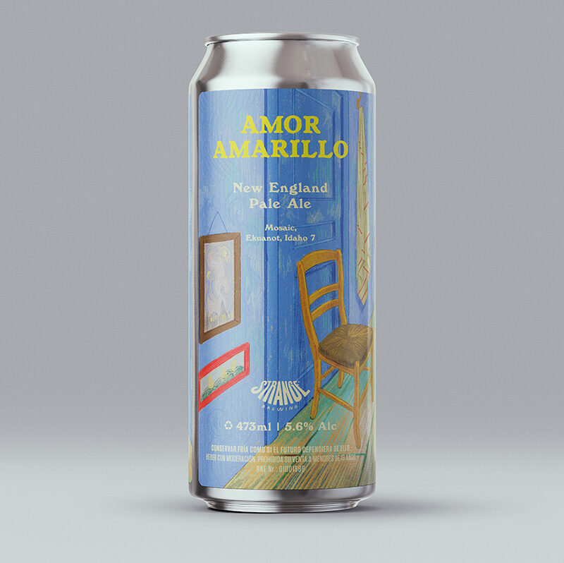 Cerveza Artesanal Strange Brewing AMOR AMARILLO Nepa X 475ML