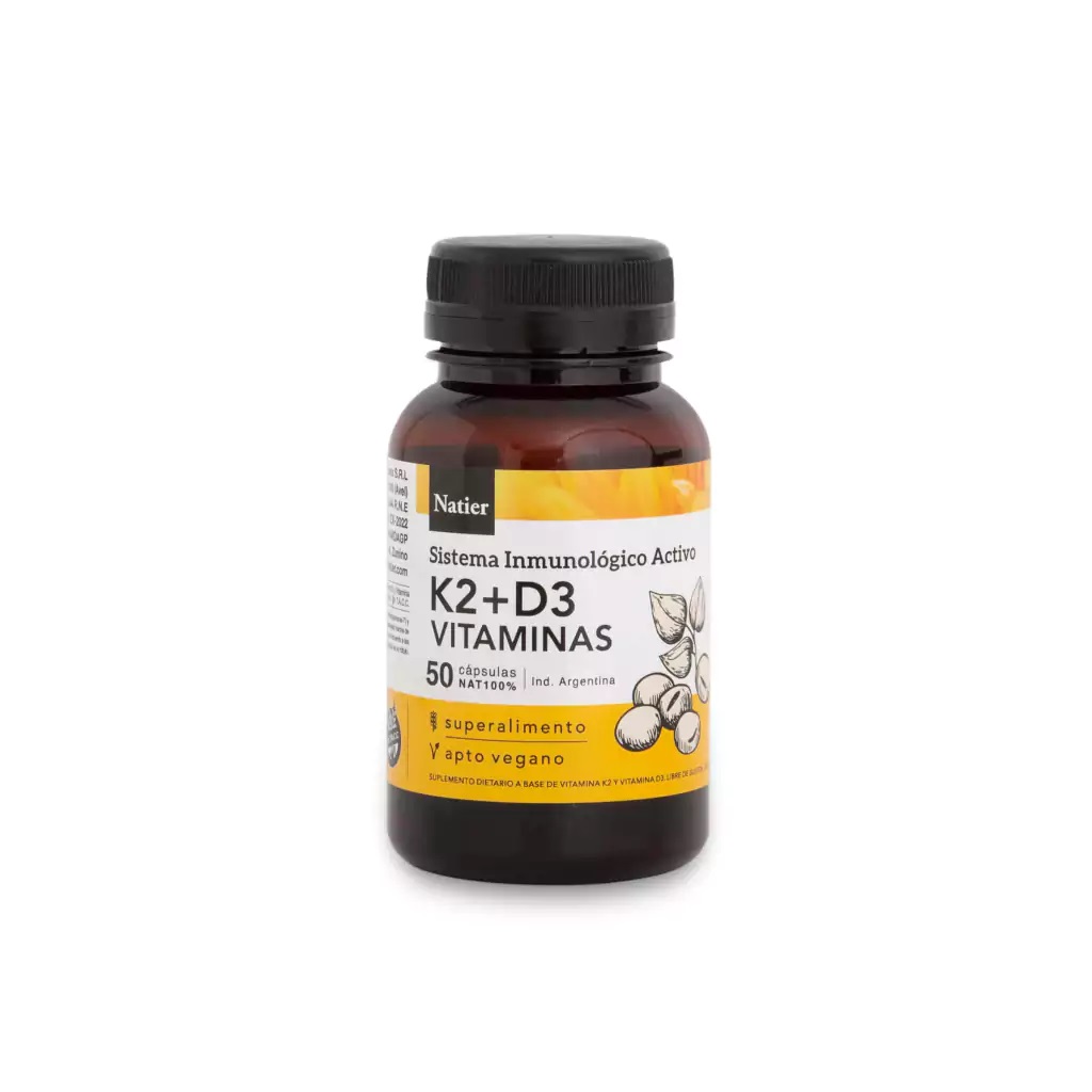 Vitamina K2+ Vitamina D3 Capsulas "Natier" X 50 capsulas