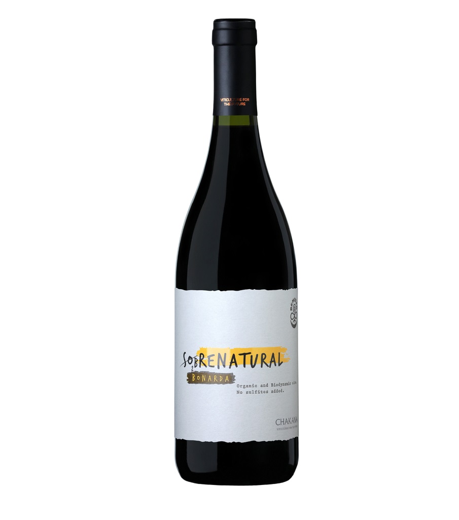 Vino BONARDA Organico, Vegano y Biodinamico "Sobrenatural" , SIN SULFITOS Bodega Chakana