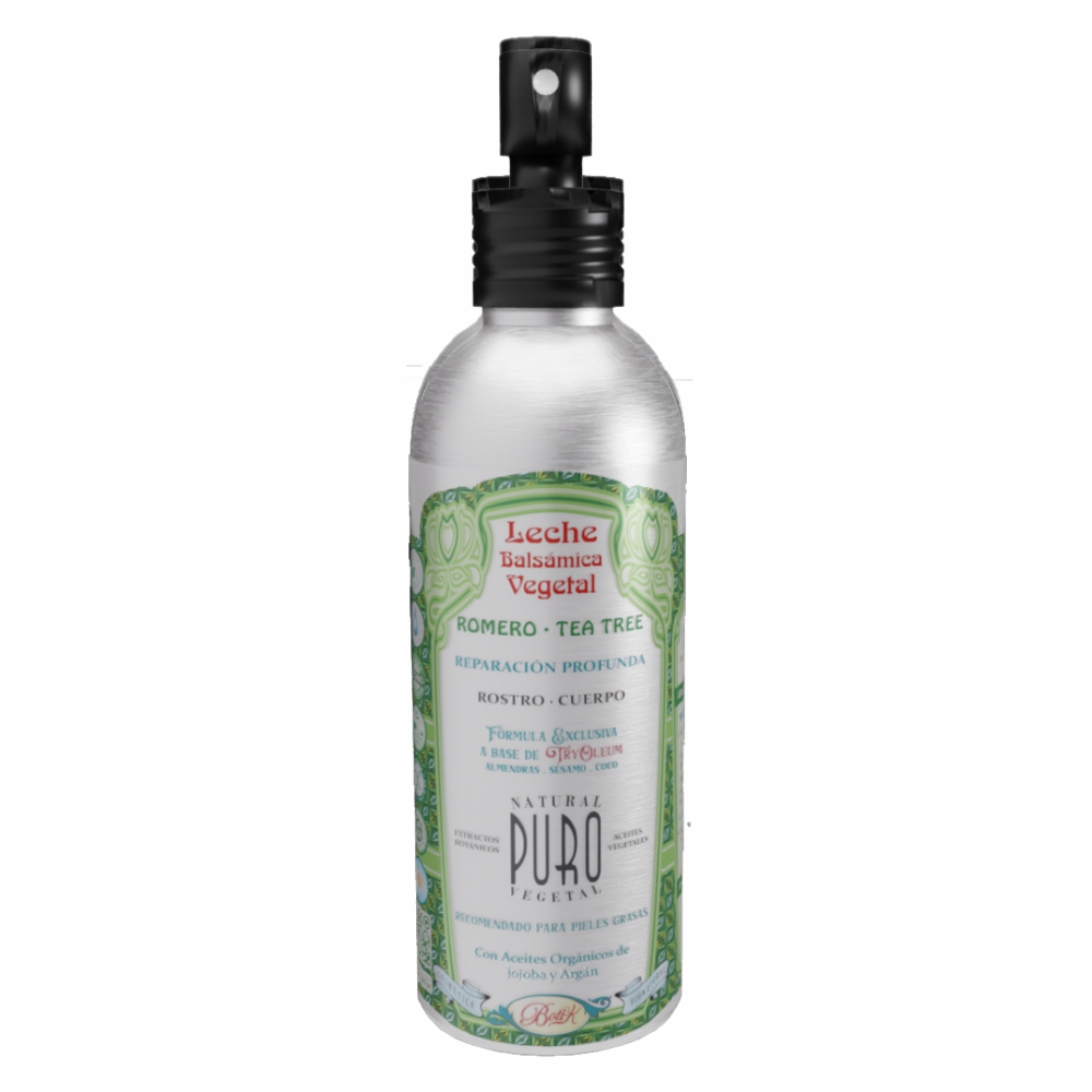 Eco Leche Balsamica ROMERO Y TEA TREE "Boti k Puro" Facial y Corporal x 150ml