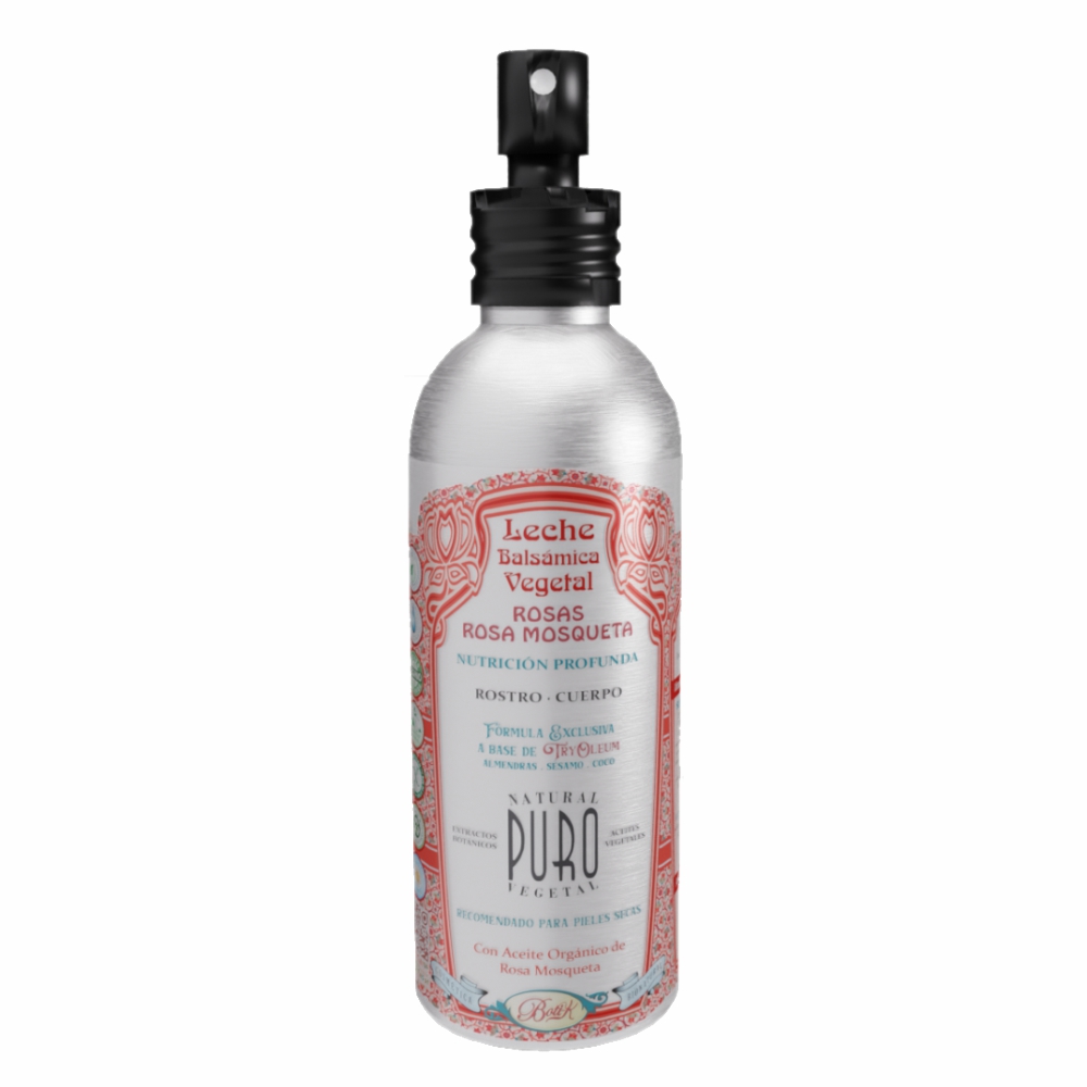 Eco Leche Balsamica RosaMosqueta y Rosas "Boti k Puro" Facial y Corporal x 150ml