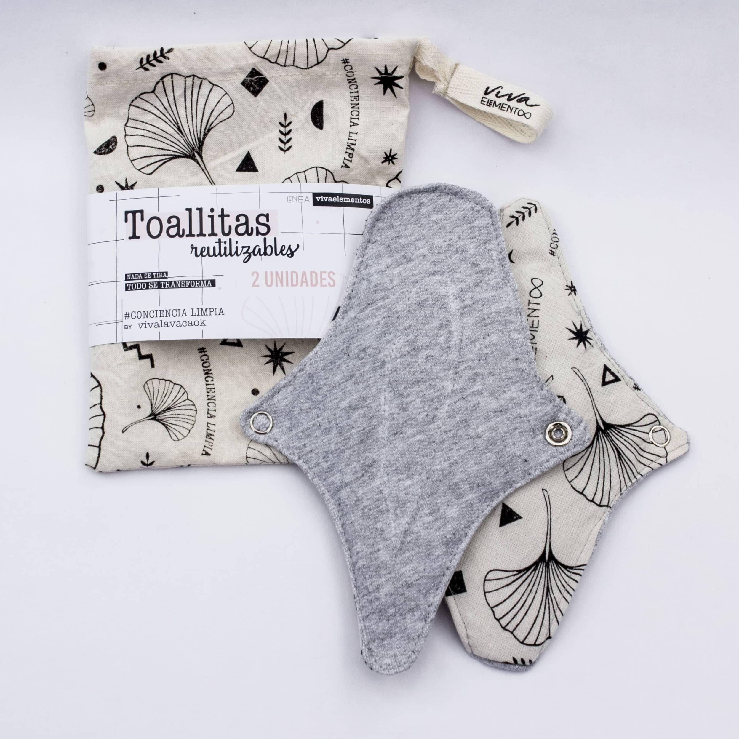 Toallitas Intimas de Tela x 2 "VVOK" con bolsita