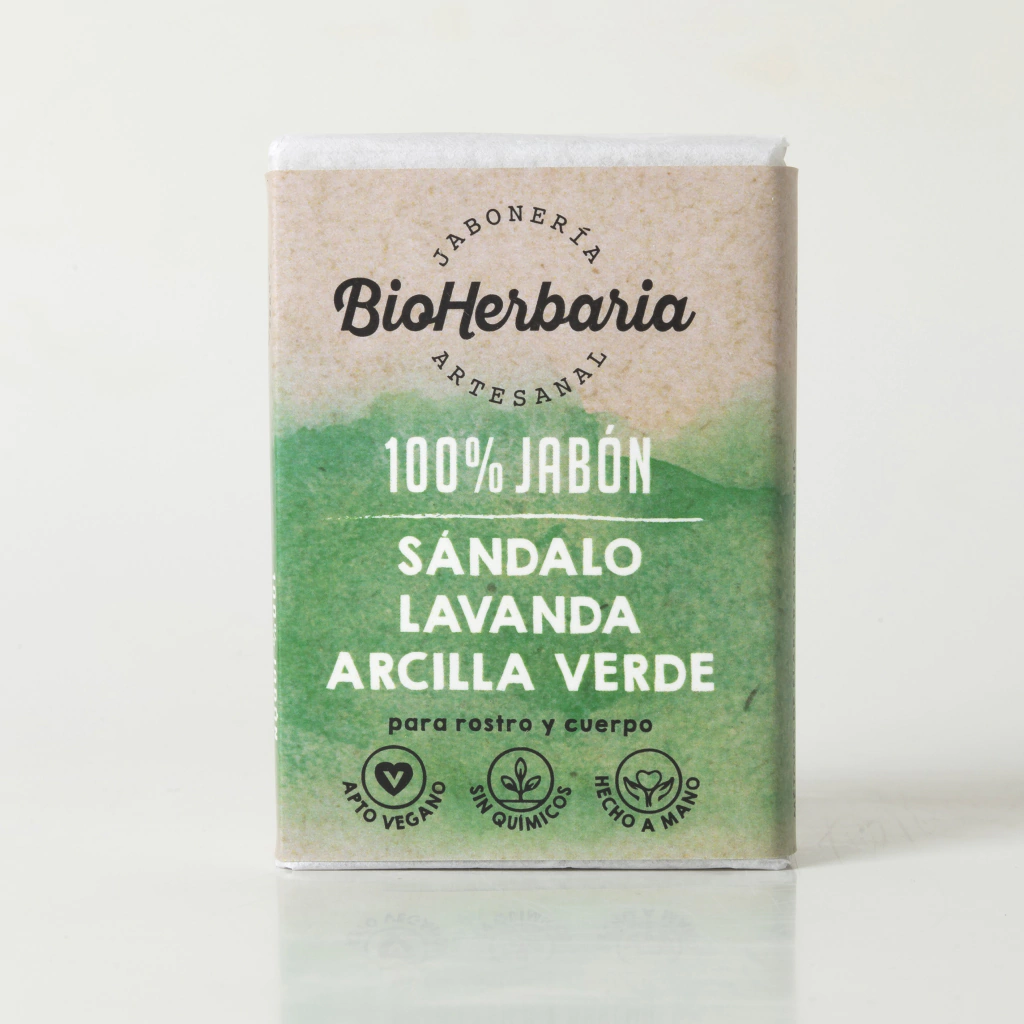 Jabon de Arcilla sandalo y lavanda "Bioterra" x 100gr